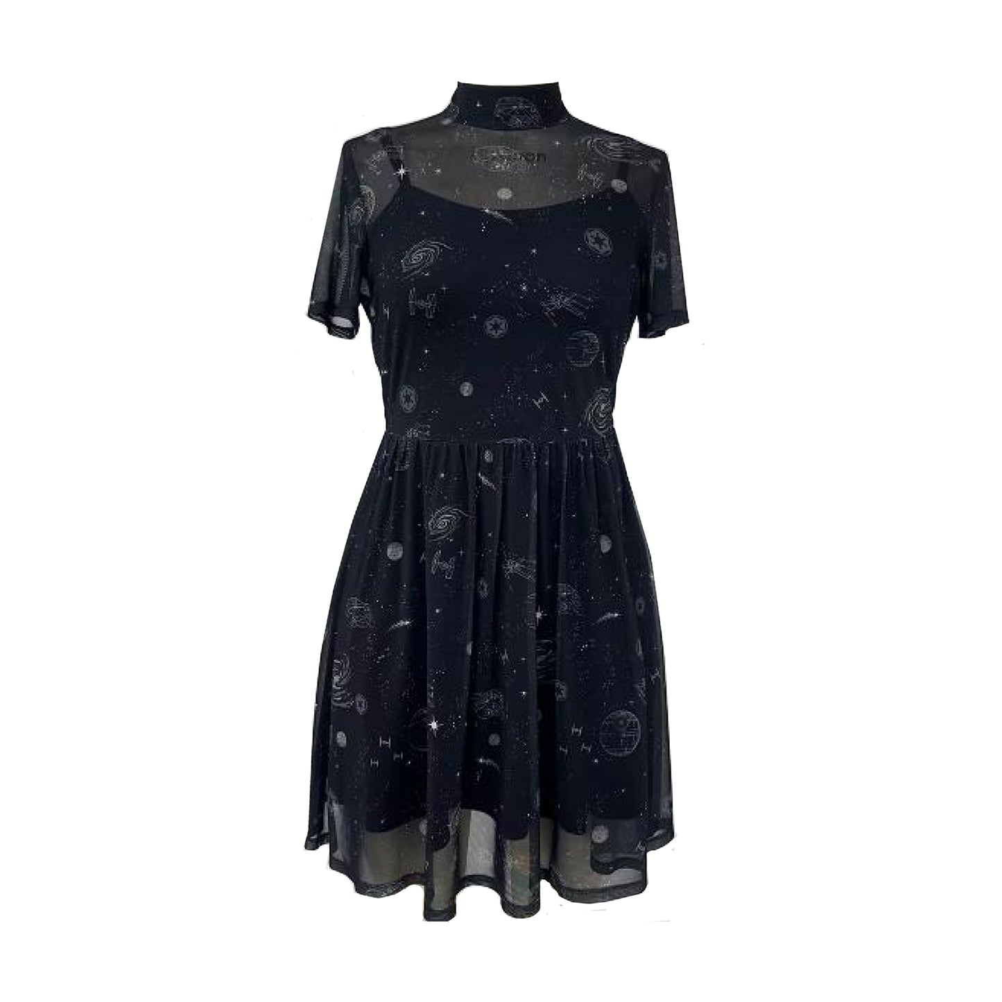 SWCJ HU Mesh overlay s/s dress