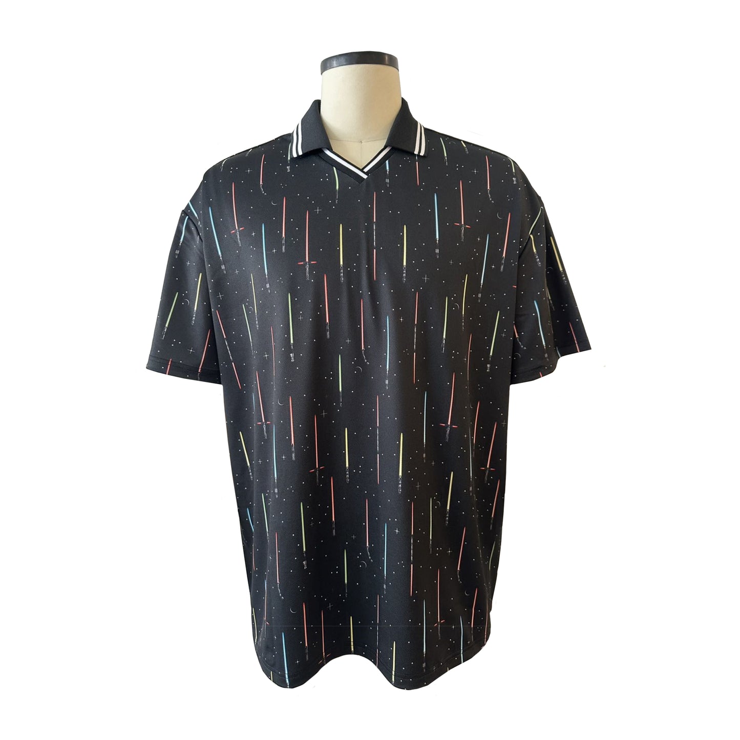 SWCJ HU mens S/S Polo w rib collar